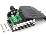 EZSync Male D-Sub DB25 Terminal Block Adapter Kit,Solderless Breakout, 2X Pack, DB25 Male, Thumb Screw, EZSync905