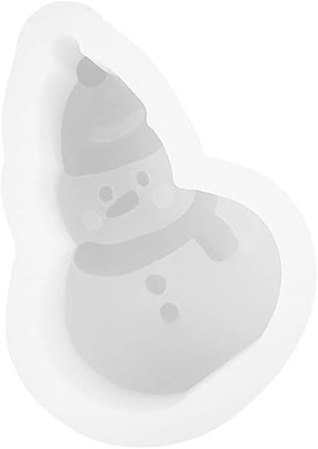 Abaodam Moldes de silicona de muñeco de nieve de Navidad, molde para hornear pastel de gelatina de chocolate, molde de fondant, molde de galletas,