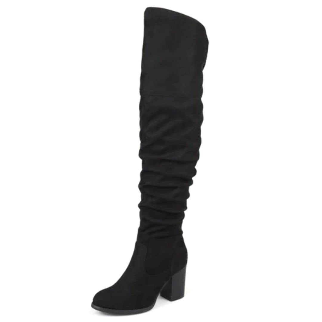 Journee Womens Extra Wide Calf Kaison Boots Black 9 5
