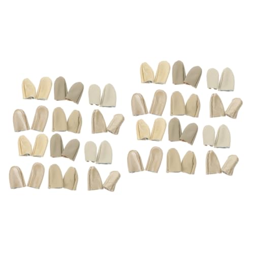 ARTIBETTER 2sets 12pcs Leather Thimble Finger Cover Sewing Supply Versatile Protective Sleeves for Crafting Lightweight and Durable Design Safe Material for Finger Protection While 12pcs*2