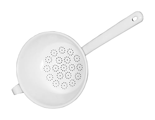Riess, 0326-033, Passiersieb 18, CLASSIC- WEISS, Länge 39.7 cm, Höhe 9.2 cm, Emaille, weiß, Küchensieb