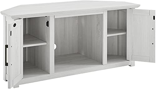 Crosley Furniture Kf100648Ww Camden 48-Inch Corner Tv Stand With Electric Fireplace, Whitewash #TOP7