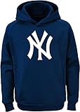 Outerstuff MLB Youth 8-20 - Sudadera con capucha de poliéster con logotipo principal, 18-20