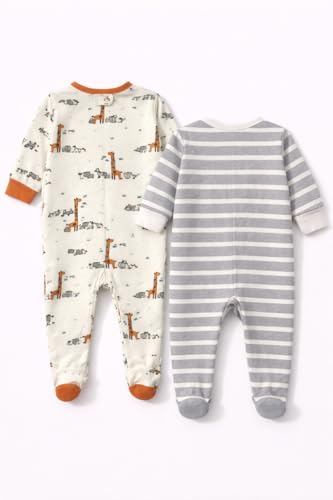 Image of TuddyBuddy 100% Cotton Multi Color Zipper Romper Sleepsuit /Romper /Jumpsuit for Baby Boy & Baby Girl