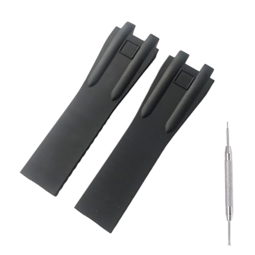 CYKLDS Silicone Rubber Watch Band Strap Replacement for Ulysse Nardin El Toro Executive Dual Time Watch- 26x9mm Ulysse Nardin Watch Band Strap