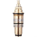 Kupfer-Thermostat-Ventilkartusche für Wasserhähne, 20-90 °C Temperaturregelspule, Hochdruckbeständiger Badezimmer-Mischbatterienkern, für Gold-Finish Ersatzteil (A)
