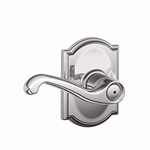 SCHLAGE F40 FLA 625 CAM Camelot Collection Flair Privacy Lever, Bright Chrome