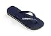 Havaianas Women's Brazil Logo Flip flops - Spring and Summer Sandals for Women - Navy Blue, 11/12W - 9/10M