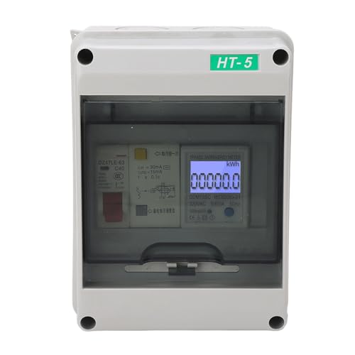 Compteur d'énergie monophasé 220V et disjoncteur pour stopper les coupures générales