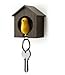 Liroyal Key Ring - Brown House with Yellow Bird