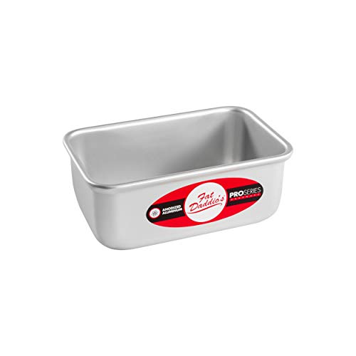 Fat Daddio's BP-5640 Anodized Aluminum Bread Loaf Pan, 5.5 x 3.125 x 2.375 Inch