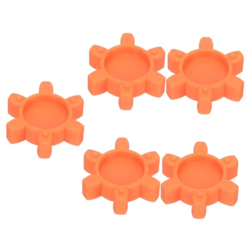 JECOMPRIS 5pcs Flexible Coupling Pad Elastic Rubber Spider Insert for Jaw Spider Shaft Coupler Coupling Pad Rubber for A