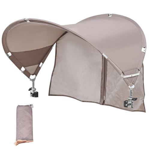 XL Universal Chair Canopy Umbrella, UPF 50+ Foldable Sun Shade Attachment with Adjustable Clamp for Beach, Camping, Sports, Outdoor, Lawn, Tanning, Zero Gravity Chairs, Wagon, Wheelchair, Patented