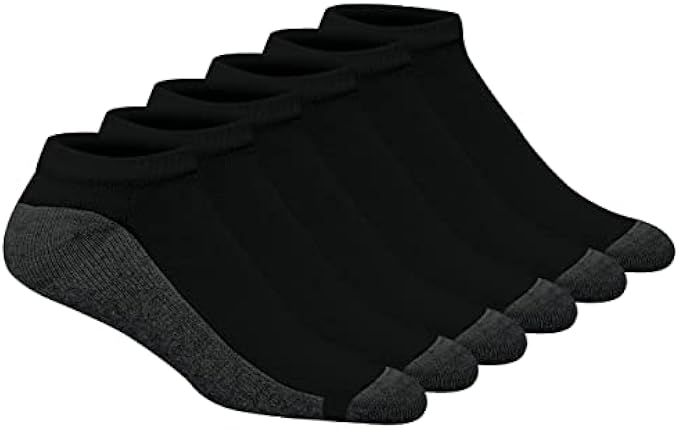 Hanes mens Max Cushion Low Cut Socks, 6-pair Pack