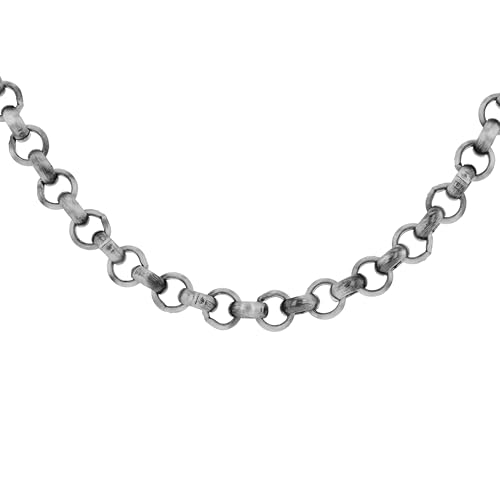 Juego de joyas Belcher duradero de plata de ley oxidada unisex