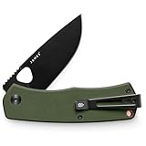 JAMES° The Folsom Folding Pocket Knife Built for EDC, Black 2.75' Stainless Steel Blade, Liner-Lock, and Ambidextrous Design, OD Green Grip