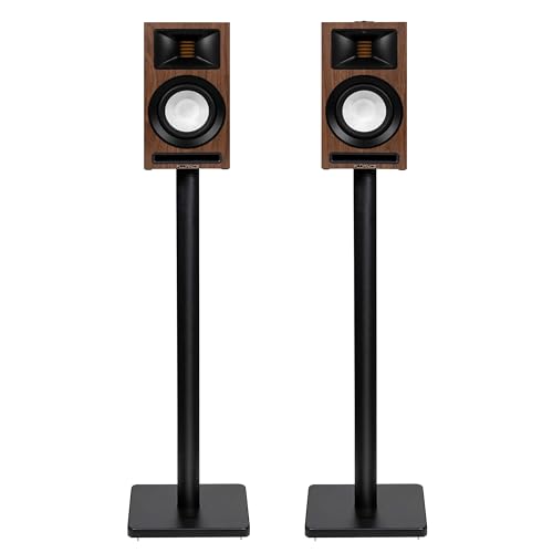 Image of Fluance Ri71 Reference Powered Bookshelf Speakers with High Performance AMT Tweeters, 5" Drivers, 120W Amplifier for Music, Turntable, TV, PC - HDMI, Bluetooth, RCA & Subwoofer Out with Speaker Stands