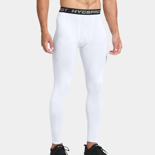 HYCOPROT Men's Thermal Compression Pants, Fleece Lined Athletic Tight Cold Weather Sports Leggings Winter Base Layer Bottoms2
