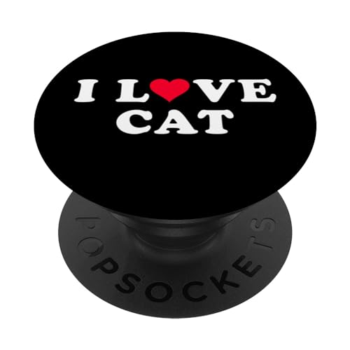 I Love Cat - Nombre de gato a juego para novia y novio PopSockets PopGrip Intercambiable