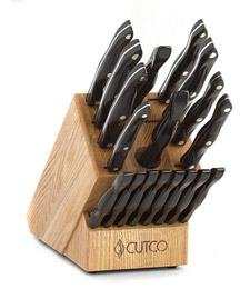 CUTCO Model 1818 Homemaker Set + 8 with #1725 full size chef knife...............18 High Carbon Stainless knives & forks with Classic Dark Brown (often called 