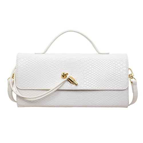 Image of Women Vegan Leather Evening Handbag Crocodile Pattern Handle Clutch Purse Cross Body Envelope Bag