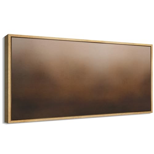 SIGNFORD Extra Large Framed Canvas Print Wall Art Abstract Earthy Gradient Warm Brown Tones Illustrations Modern Art Calm Warm for Living Room, Bedroom, Office - 60'x30'