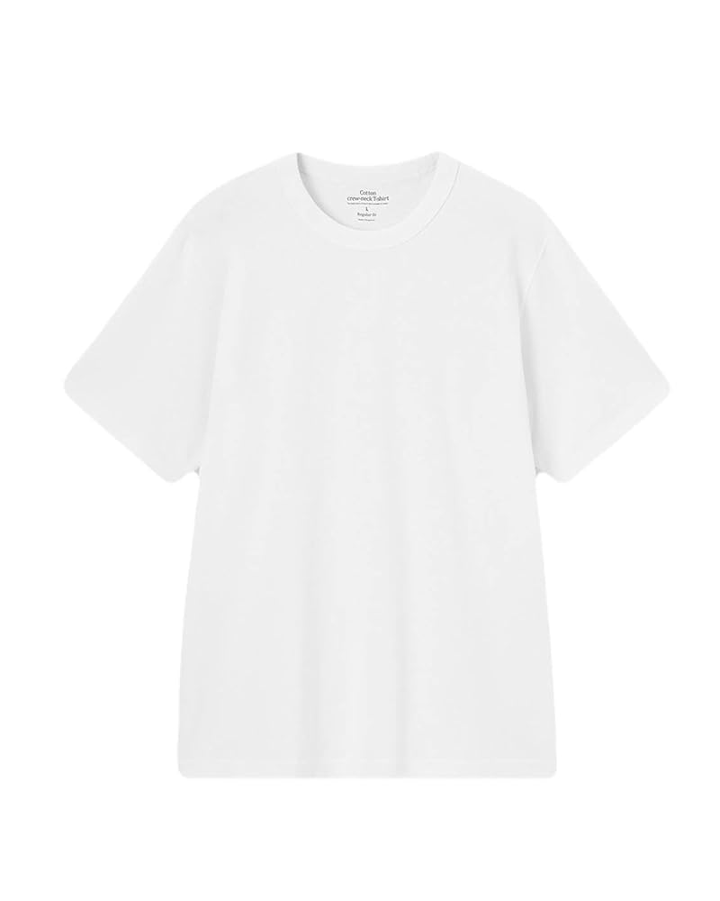 Amazon.co.jp: GU Cotton Crew Neck T-Shirt, Short Sleeve