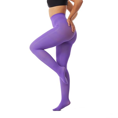 Image of Frola Semi Opaque Tights for Women 40 Denier Matte Solid Color Pantyhose Soft Stockings Nylons Under Dress