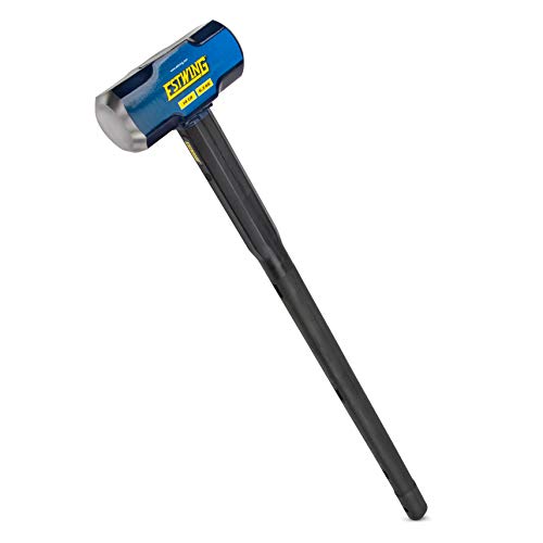 Image of Estwing 14-Pound Hard Face Sledge Hammer for Demolition /Stake Driving, 50-55 HRC, Locked Steel Head, 36-Inch Indestructible Handle with Vulcanized Rubber Overlay, Reinforced Lanyard Hole