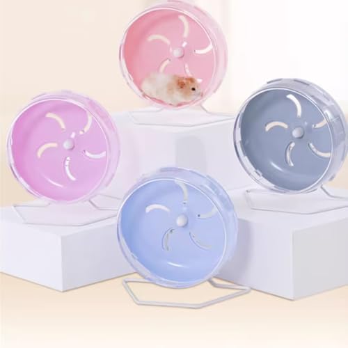 Roda de hamster cinza silenciosa de 18 cm, roda silenciosa para hamster, roda de exercício para hams