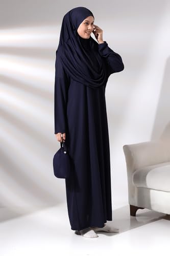 Image of ihvan online Muslim Dresses for Women, One-Piece Prayer Dress & Prayer Rug & Beads, Islamic Gift Set for Eid Ramadan