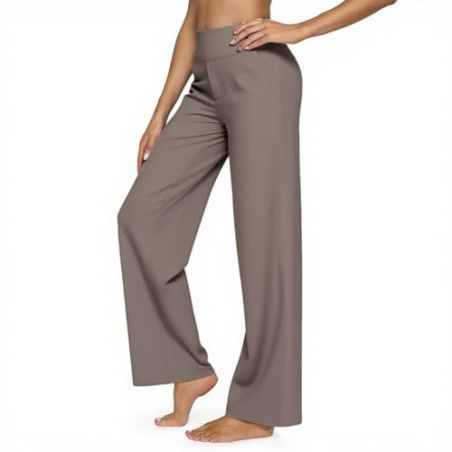 Pantalon de yoga taille haute élastique décontracté pour sport femme