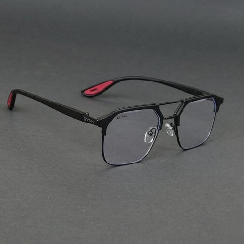 Image of GYNK Square Frame Sunglasses for Men | Premium Metal Frame Sunglasses | Fashion Eyewear for Driving, Travel, Riding, Outdoor Activities, Beach & Daily Wear