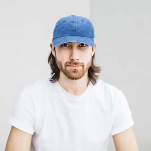 Image of Edoneery Men Women Baseball Cap-Low Profile Adjustable Washed Cotton Golf Dad Hat