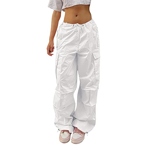 Pantalon cargo droit anti-compression grande taille à jambe large