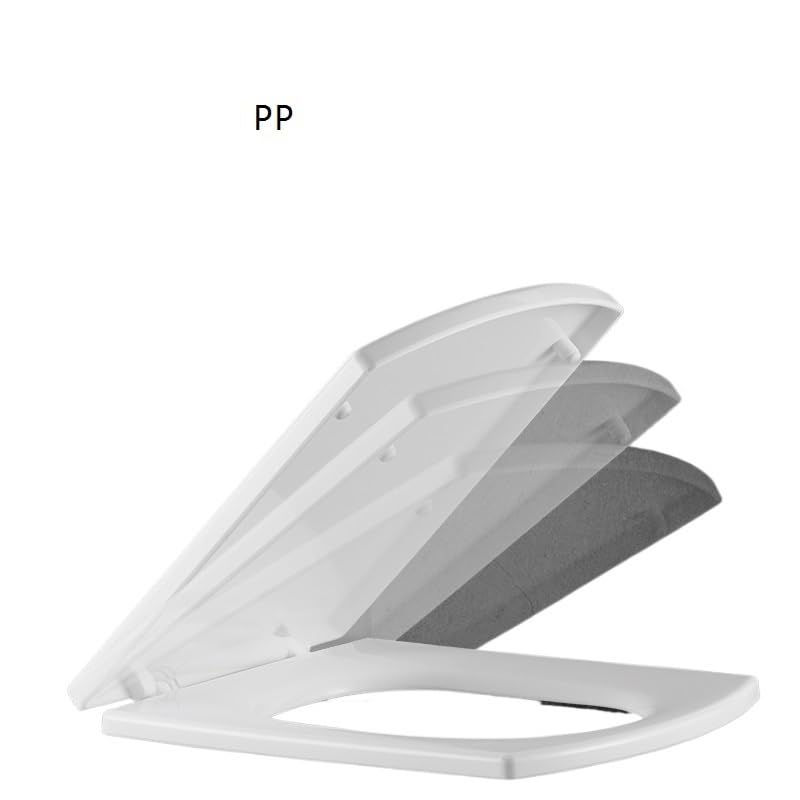 Asiento de inodoro cuadrado PP slow down y bidet de plástico grueso 7