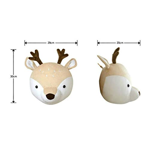 Peluche tête animal murale cerf, le cadeau de naissance idéal