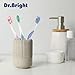 DR.BRIGHT Medium Toothbrushes for Adults | Medium Bristles Toothbrush with Tongue Scraper & Ergonomic Handle, Travel Toothbrushes BPA-Free, Adult Toothbrush Pack, Assorted Colors, Pack of 6