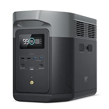 EF ECOFLOW Estação de Energia Portátil DELTA 2 Max, Bateria LiFePO4 de 2048 Wh, Carregamento Rápido de 0 a 80% em 68 Min, 6 Tomadas CA de 2400W (X-Boost 3400W), Energia para Falta de Energia e RVs
