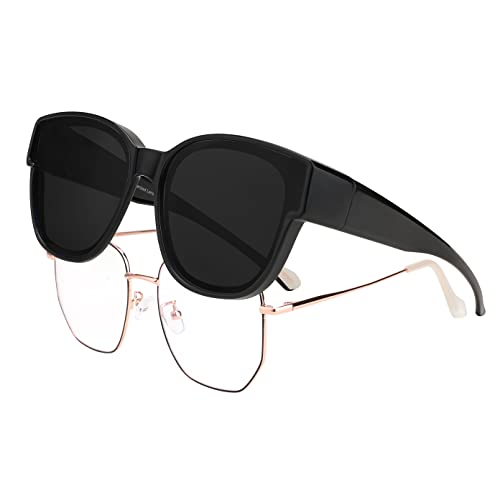 Feisedy Gafas De Sol De Gran Tamaño Polarizado Ajuste Sobre De Moda Desgaste De Ojo De Gato Sobre Gafas De Prescripción Uv400 Protección B2922 Feisedy Gafas De Sol De Gran Tamaño Polarizado Ajuste Sobre De Moda Desgaste De Ojo De Gato Sobre Gafas De Prescripción Uv400 Protección B2922