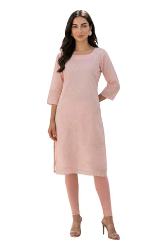 Kurta droit fluide broderie florale W for Woman anti-transpiration