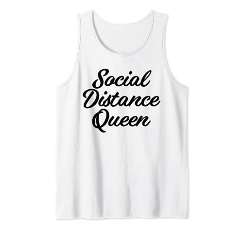Reina de Distancia Social Camiseta sin Mangas