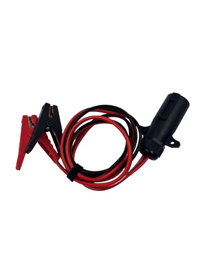 OWNDR Alligator Clips to 7 Way Trailer Plug Cable 6.5FT 10 AWG 12V Battery Power Access to Crocodile Clip Quick Connector Jumper Cables for RV Truck