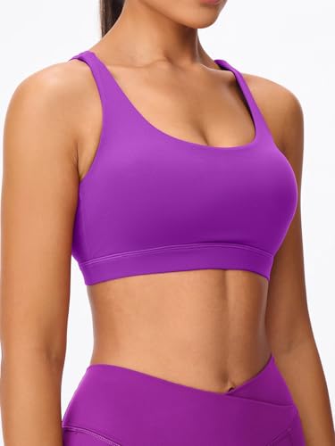 Image of Strappy Sports Bra Criss Cross Back Padded