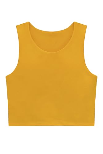 Image of Lilax Girls' Double Lined Sleeveless Basic Crop Tank Top