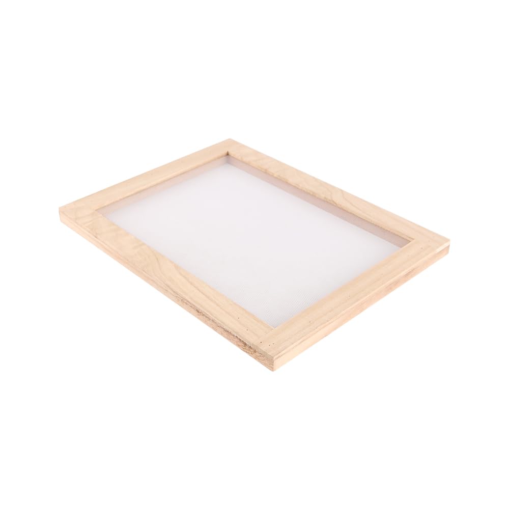 Método antiguo de fabricación de papel de madera, manualidades, molde de papel, pantalla para manualidades, suministros de manualidades, 19 x 25 cm