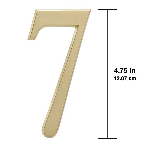 Whitehall Products Design-It Standard Plaque, Number "7", Satin Brass #TOP1