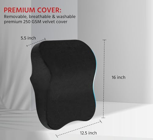 Image of zaxty Ergonomic Memory Foam Car Neck Pillow - Comfort & Support for Neck /Back Pain, Breathable Cover, Durable Headrest, Ideal for Car & Office. (1)