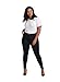 Produktbild Zizzi Amy Damen Jeans Super Slim Jeanshose Stretch Hose Große Größen 42-56, Schwarz, 54 / 78 cm