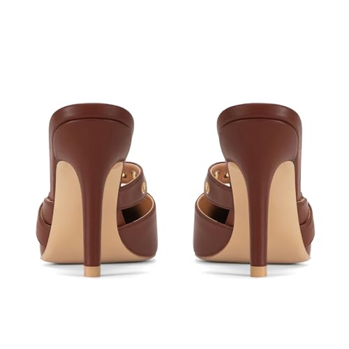 Image of Dsevht Black Kitten Heels for Women Pointed Closed Toe Dressy Bow Heel Vintage Heeled Mules Sexy Pointy Studded Slip on Stiletto Pump Shoes